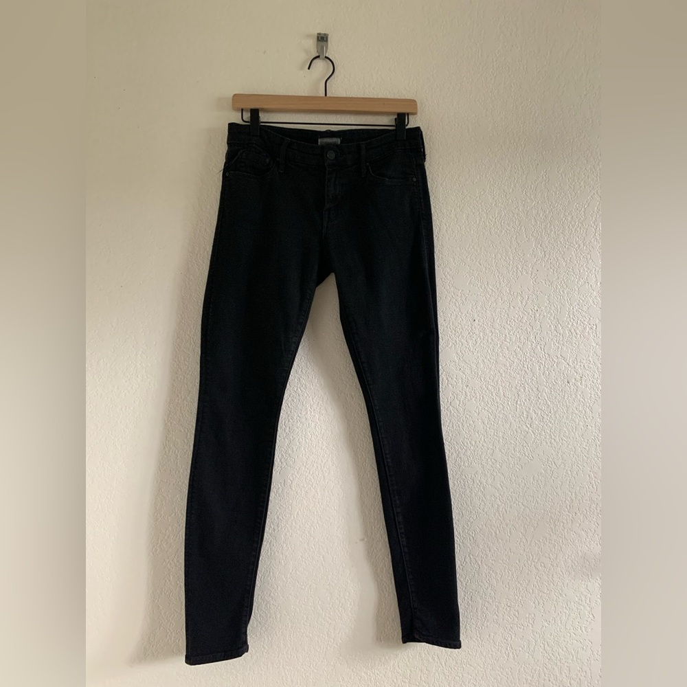 Mother The Looker A Model Spy Skinny Jeans Women’s Sz 29 Black Denim Mid-Rise